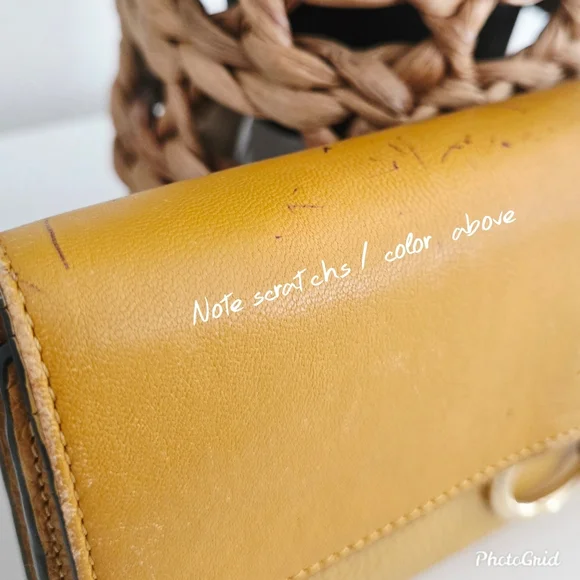 Authentic CHLOE Faye Leather Flap Wallet Card Holder Clutch WOC Crossbody - Picture 13 of 14